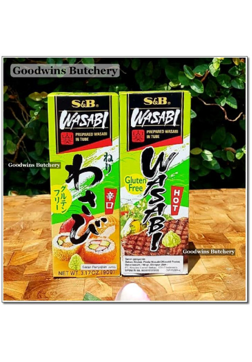 Japanese horseradish HOT PREPARED WASABI IN TUBE gluten free S&B Food Japan 3.17oz 90g EXP. 01/10/2022